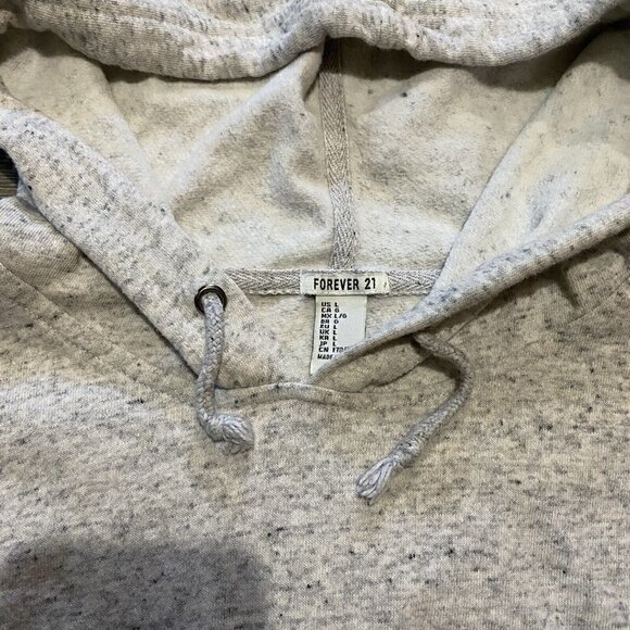 FOREVER 21 Hoodie Size Large Long Sleeve Pullover Grey - Picture 4 of 6